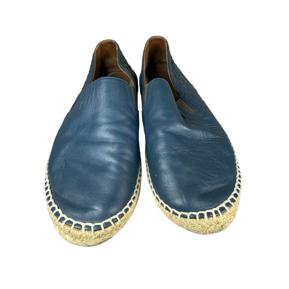 Bottega Veneta Gala Blue Leather Espadrilles Woven Slip-On Shoes Size 42 Men - Picture 7 of 11